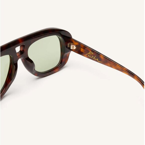 dezi | pusha | oversized aviator sunglasses | tortoise | woman owned - Picture 8 of 8